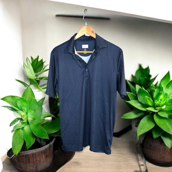 GREG NORMAN Men's Navy Polo Shirt Men’s medium performance golf ⛳️ pickleball - Picture 1 of 6